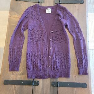 Kirra Purple cardigan button up size small